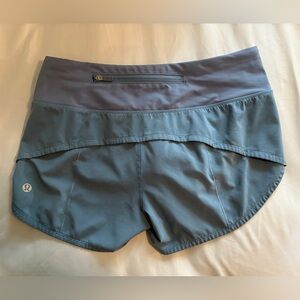 Lululemon light blue speed up shorts! Size 2